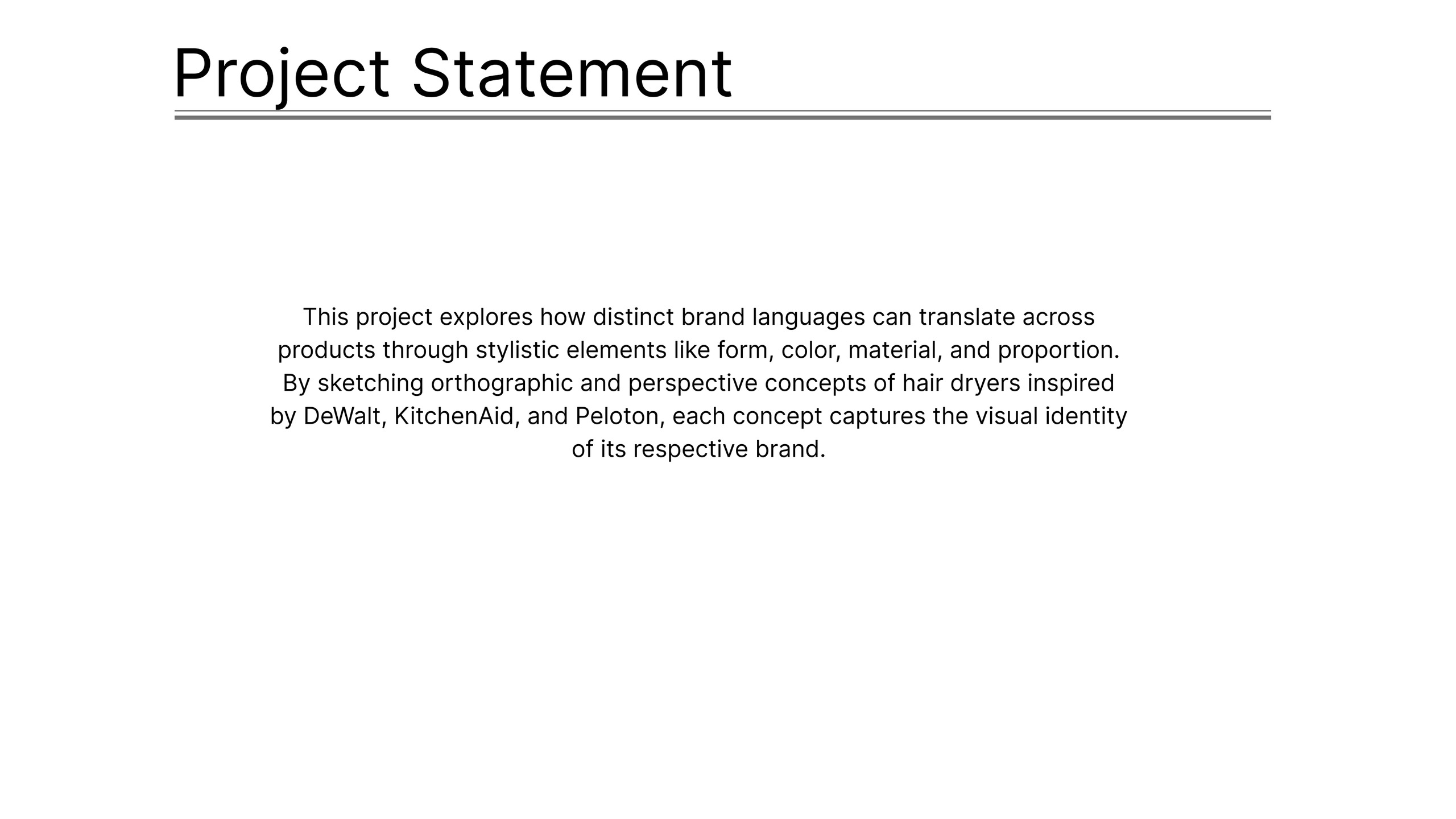 Project statement
