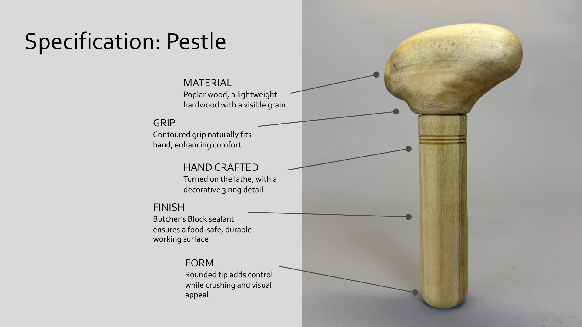 Pestle specification